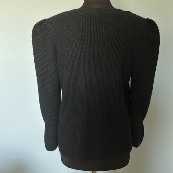 One state black puffed sleeve sweater. - Picture 3 of 6